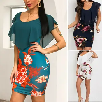 

Women Ladies Fashion Casual Summer Dress Bodycon Slim Business Party Cocktail Pencil Dress