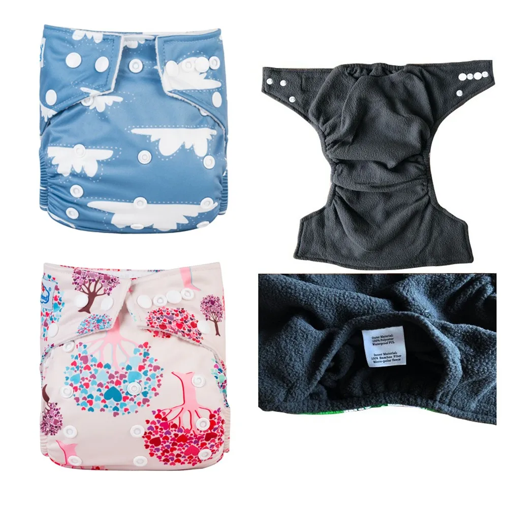 Free Shipping 2018 Christmas Package Cute Baby Cloth Diapers, Bamboo