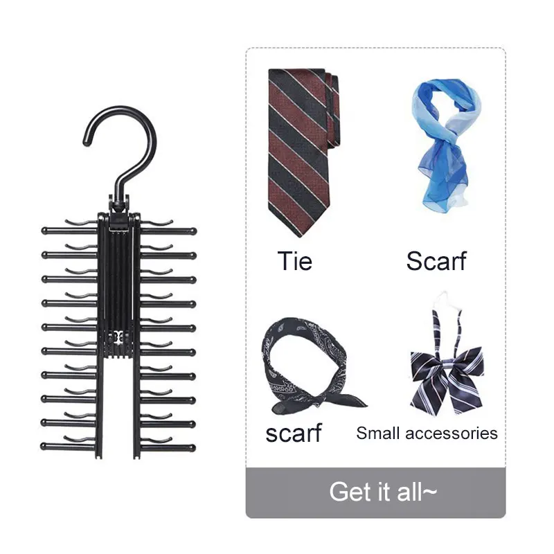 Мода 20 рядов галстука рамка креативная вешалка галстук стойки для пояса Галстуки подвесная стойка для галстуков плечики домашние держатели удобные инструменты