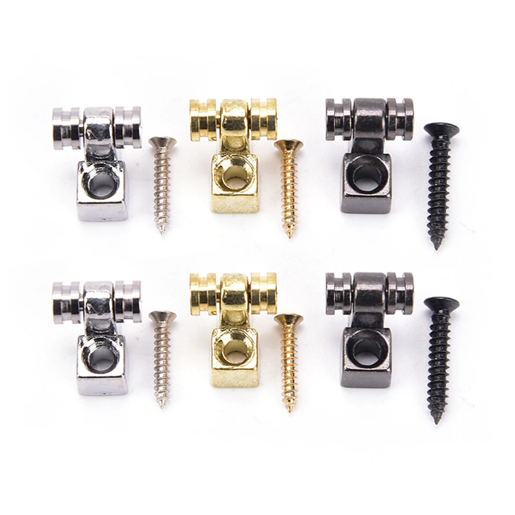 2Pcs 0.43 x 0.23 inch Roller String Retainers Mounting Tree Guide for Electric Guitar silver | Спорт и развлечения