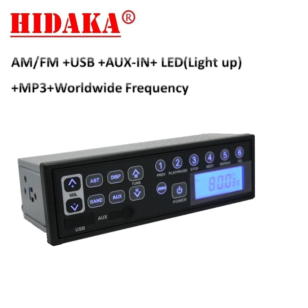 HIDAKA M103 FM Автомагнитола с USB AUX-IN светодиодный для Hitachi Komatsu Kobelco Takeuchi Sumitomo экскаватор 1 Din 12v часы реального времени