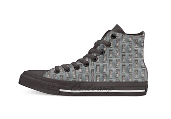

Good Bye Public Pay Phones Design breathable Casual High Top lace-up Canvas shoes sneakers For Drop shipping