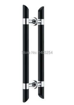

DHL Free shipping Matte black glass door handle