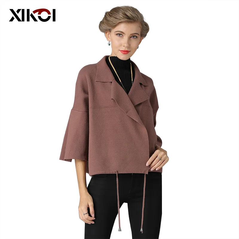 

XIKOI Women Knitting Sweater Cardigans Winter Solid Open Stitch Cardigans Tassel Thick Jacket Sweaters Coat Dropshipping
