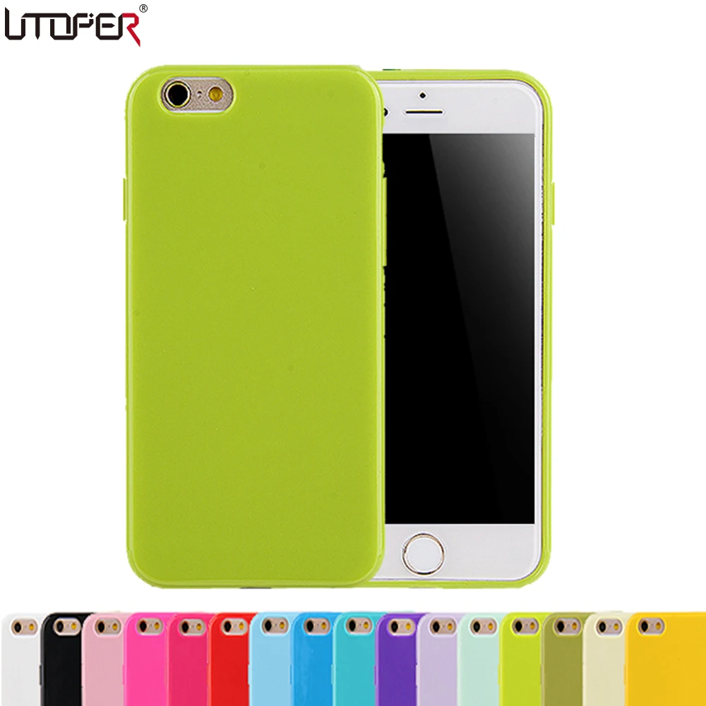 Soft Candy Plastic Case For iPhone 6 Case Rubber Back Skin