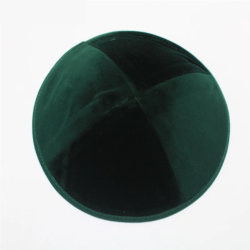 Коричневый цвет еврейский yarmulke твердая Высококачественная купольная Размер 19 см