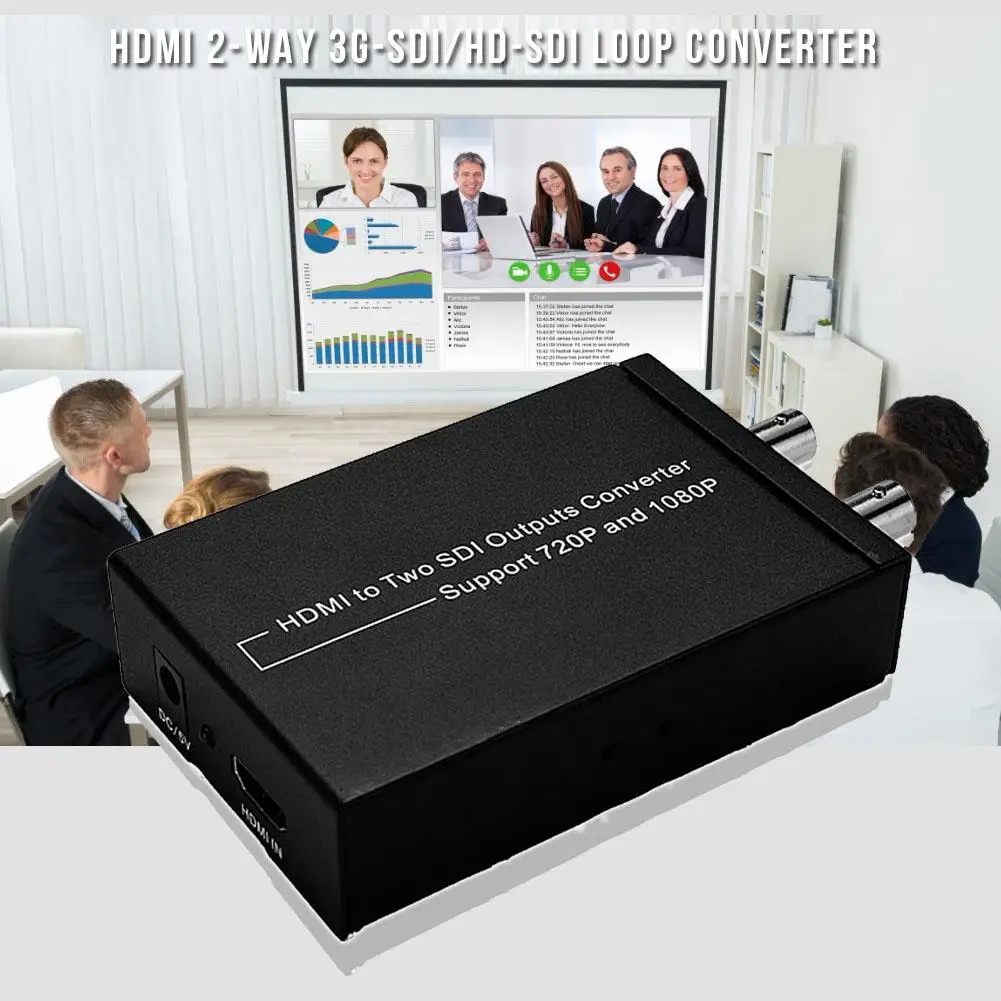 

New Arrival Mini HDMI to 2 SDI Converter Adapter HDMI to BNC 3G-SDI/HD-SDI 3G 1080P Multimedia HD Video Converter