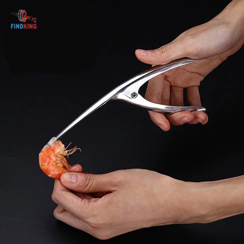 

FINDKING 1Pcs Stainless Steel shrimp peeler Prawn Peeler shrimp Deveiner Seafood tools Prawn Remover Kitchen Tools