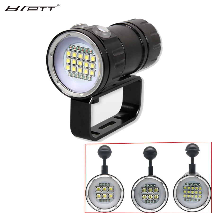  New LED Diving Flashlight Underwater 80M XHP70 / L2 Photography Video Camera Tactical Flashlight Bl - 32871870306