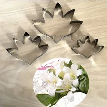 3 шт./партия тубероза лепесток из нержавеющей стали Формочки для теста печенье, фондан, пирог плесень Telosma Кордата в форме цветка JSM043