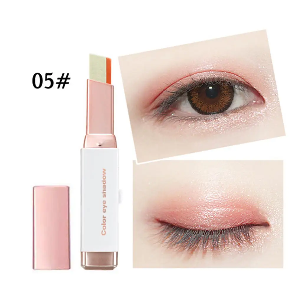 Korean Cosmetics Two Tone Eyeshadow Bar Makeup Eyeshadow Stick Eye Shadow Pencil Pen Beauty Tool