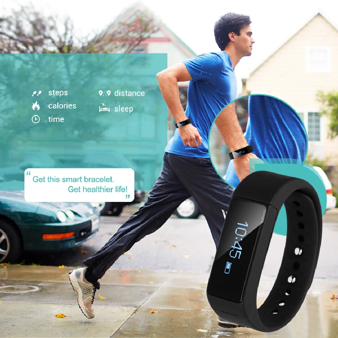 New for iwown i5 plus Smart Wristband Bluetooth 4 0 Smartband Smart Band Passometer Sleep Monitor