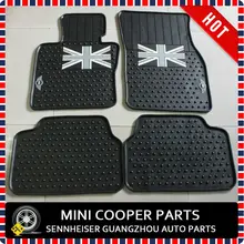 Фирменная Новинка Противоскользящий резиновый Материал черный автомобильные подушки с принтом флага Великобритании "Юнион Джек", Стиль коврик для левый руль автомобиля Mini Cooper F55(4 шт./компл