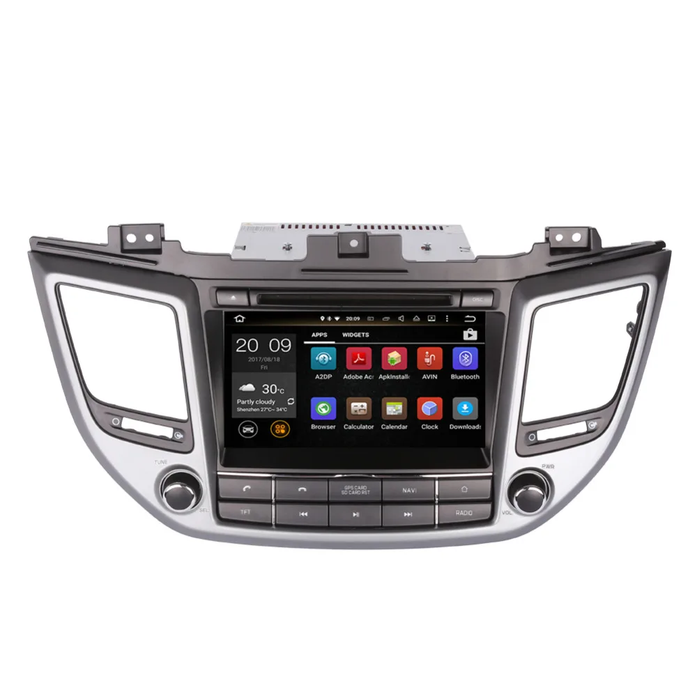 Flash Deal 8 Inch Android 8.0 Octa Core 4GB RAM Car GPS Navigation For Hyundai Tucson IX35 2015- Right Hand Driving DVD Multimedia Player 2