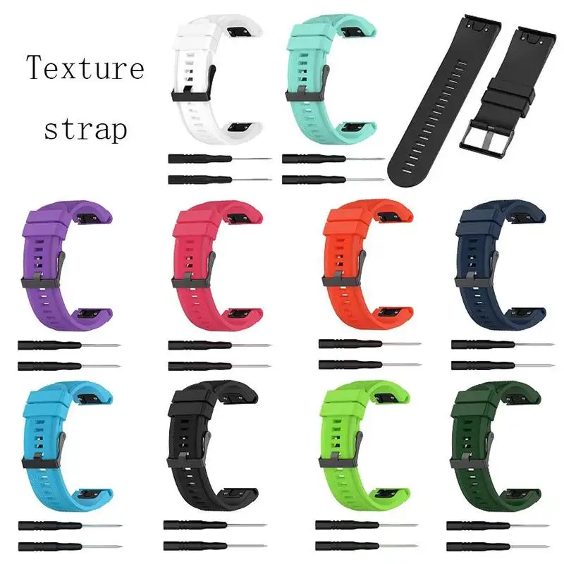 

26mm Glossy/Texture Sports Watch Strap for Garmin Fenix 5X Plus Fenix 3 HR D2 Easyfit Wrist Band Strap with Installation Tool