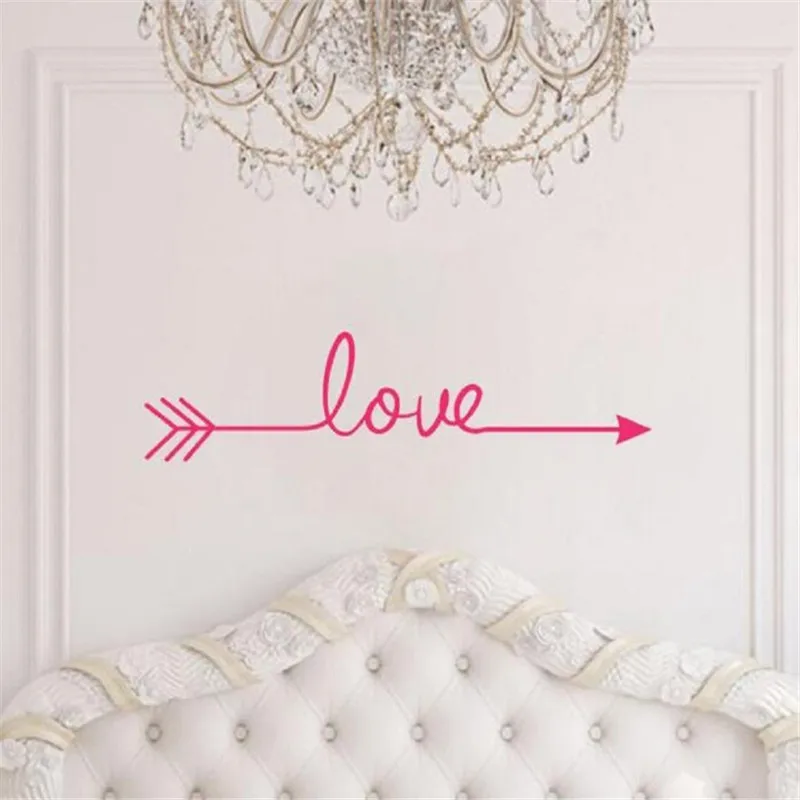 

1Pc New PVC Plane Wall Stcikers Love Arrow Pattern Decal Living Room Bedroom Carving Wall Decal Sticker For Home Decoration