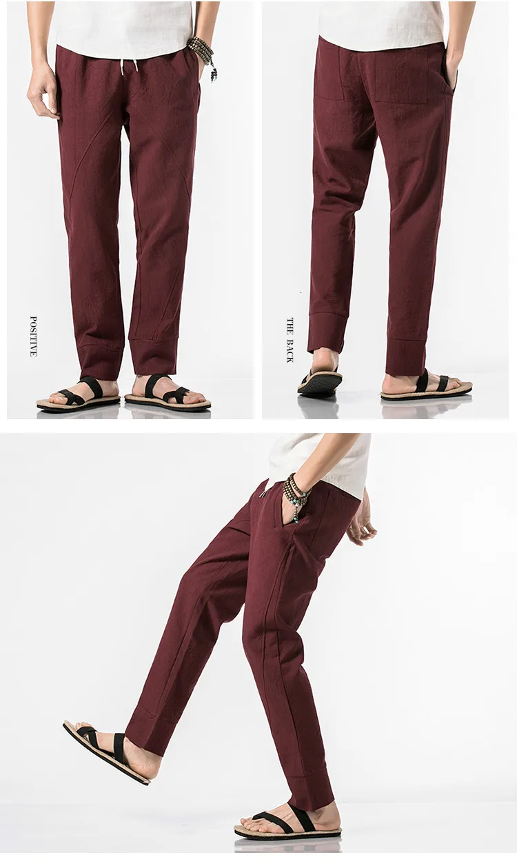 Шаровары для мужчин Jogger бренд повседневные штаны модные брюки Мужской Брюки Харадзюку 5XL 2019 летняя одежда Китайская традиционная