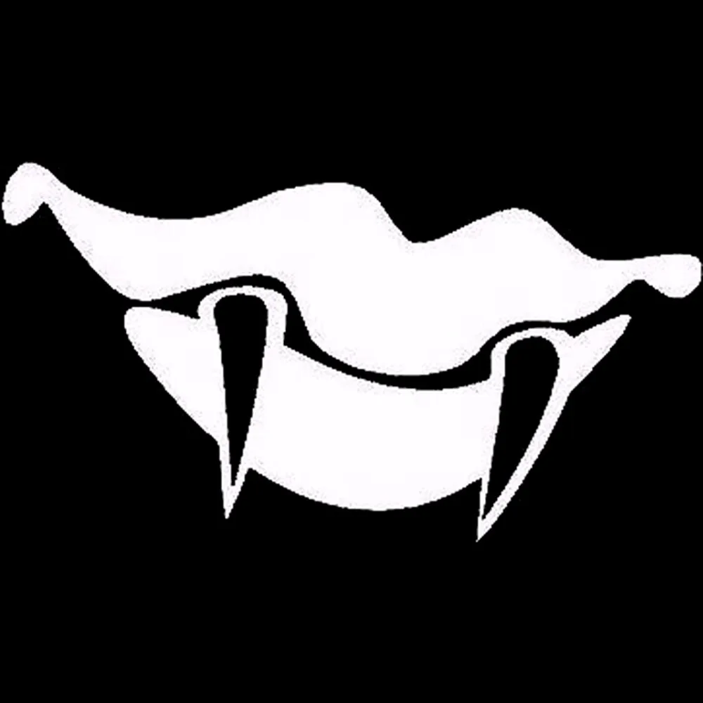 YJZT 20X10.8CM страшные Зубы вампира Жуткий Хэллоуин Виниловая Наклейка окна