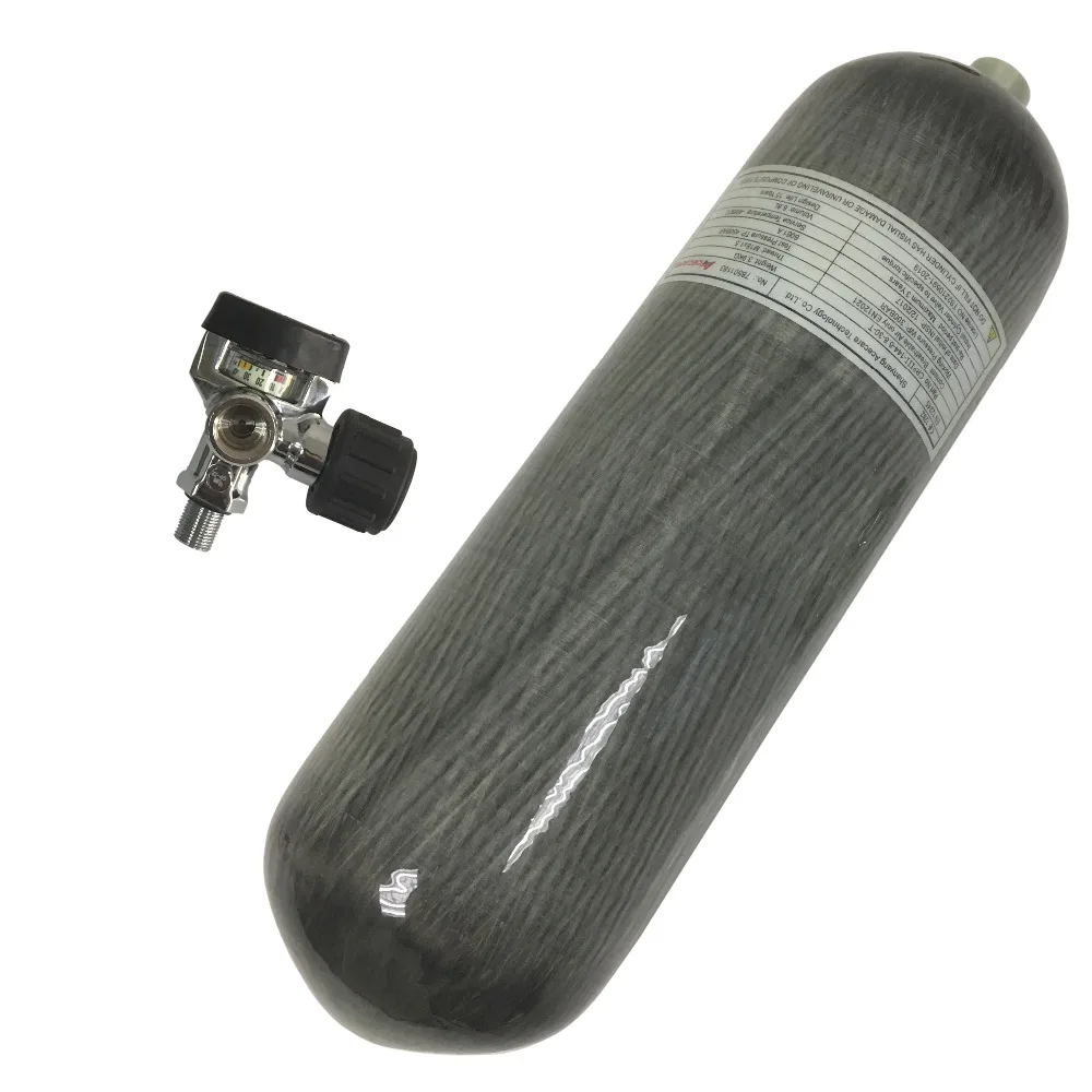 

Acecare 2018 New 6.8L 300bar 4500psi Mini Scuba Tank Composite Diving Cylinder Carbon Fiber Tank With Valve Drop Shipping-F