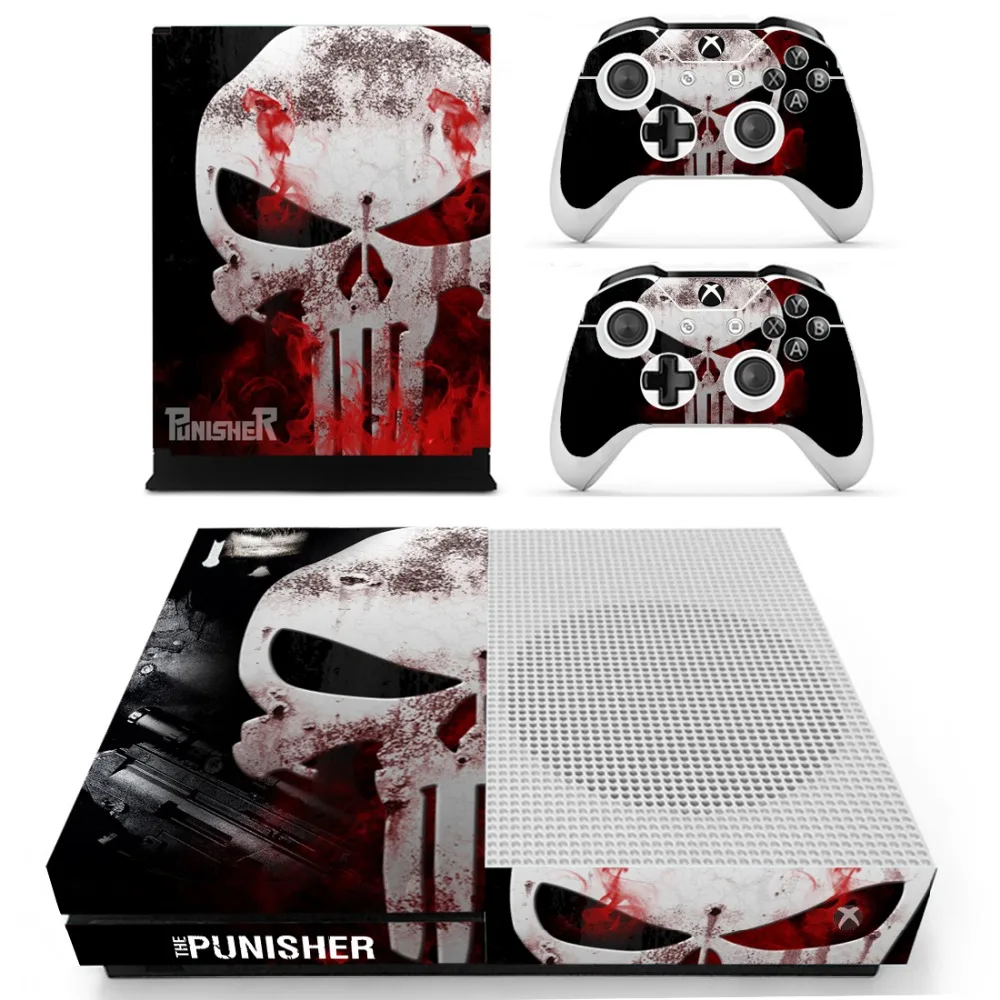 

The Punisher Skin Sticker Decal For Xbox One S Console and Controllers for Xbox One Slim Skin Stickers Vinyl