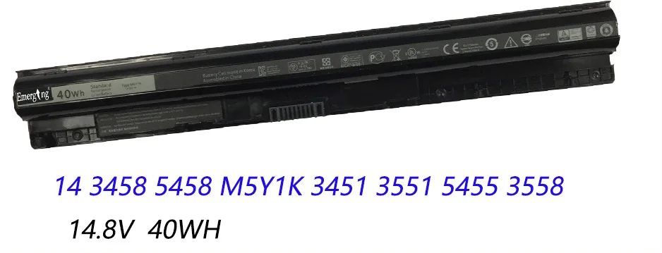 4 ячейки 14,8 V 40Wh Корея сотовый ноутбука Батарея для Dell Inspiron15 3552 3558 5559 5552 M5Y1K