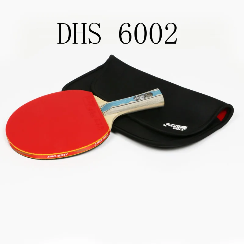 

DHS 6002 Table Tennis racket with cover Tennis rubber Professional training Pingpong Rackets paddle Christmas gift