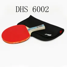 DHS 6002 raquette de Tennis de Table avec couverture Tennis caoutchouc entraînement professionnel ping-pong raquettes paddle cadeau de noël(China)