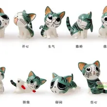 20 компл./лот(180 шт) милый дом Чии» игрушки Home Сыр cat кукла рисунок на каблуке(9 шт./компл. ПВХ фигурка 3 см высотой