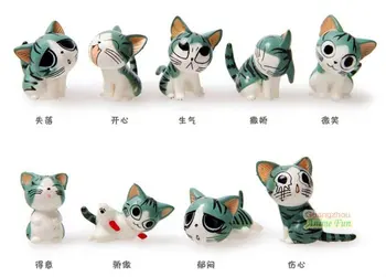 

20set/lot (180pc) Chi's Sweet Toys Home Cheese cat Doll Figure set 9pcs/set PVC Figurine 3cm Height