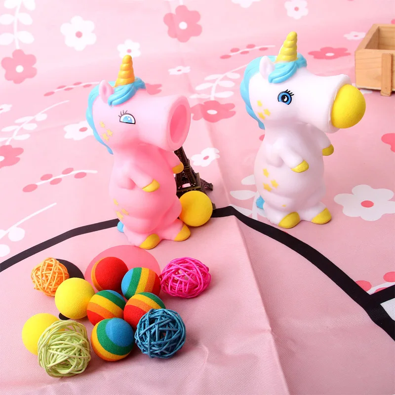 

Unicorn Squeeze Popper Assorted Blaster Animal Launching Ball Children's Gifts Decompression Toy Unicorn Squeeze Spray Ball