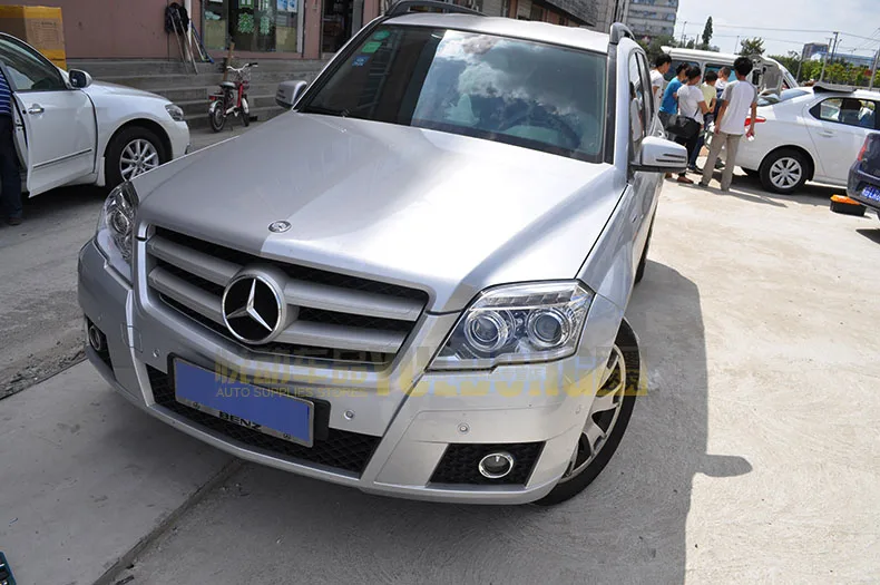 D_YL стайлинга автомобилей для Benz GLK 300 фары 2011 GLK 300 светодиодный фар DRL Объектив Двойной Луч H7 ксеноновые би ксенон объектива