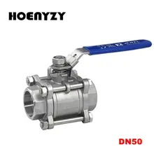 Высокое качество " Женская нить SS201 304SS нержавеющая сталь 1000 WOG 3 шт полный порт шаровой клапан DN50