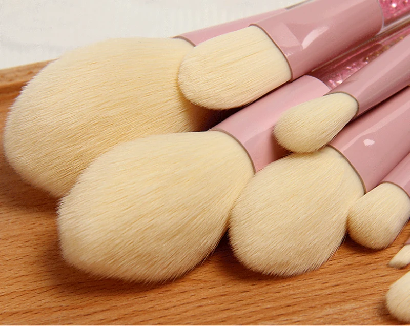 New 8pcs Beauty Makeup Brushes Diamond Crystal Set Professional Eyeliner Eyebrow Eyeshadow Brush Set Makeup Bag Tool Kits Hzs12 (19)