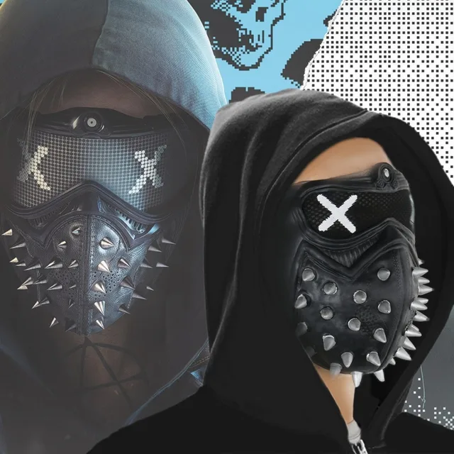 Takerlama Game Watch Dogs 2 WD2 Mask Marcus Holloway Wrench Cosplay