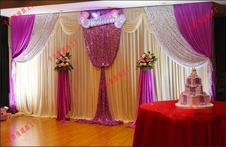 Cortina de fondo romántica decoración de banquetes de boda, telón de fondo boda de 3m x 6m, venta al por mayor, tela de matrimonio|Fondos para fiestas| - AliExpress