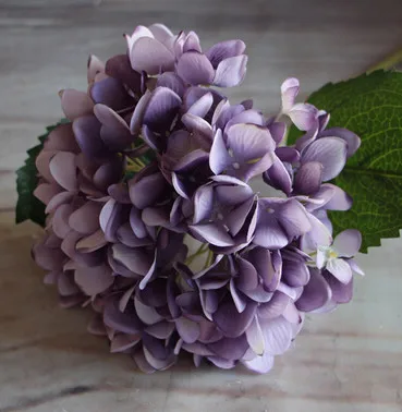 Новые 6 шт. 45 см искусственные цветы гортензии Шелковый цветок для свадьбы украшения дома вечерние украшения сада 7 цветов - Цвет: Фиолетовый