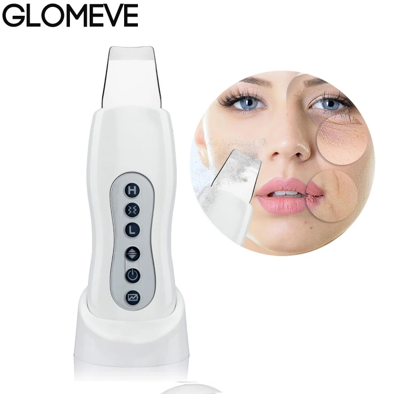 

Ultrasonic Face Cleaner Skin Scrubber Face Cleaning Lift Acne Removal Spa Beauty Massager Facial Pores Peeling Scrubber Tool
