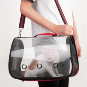 

Classic Simple and Transparent Pet Bag Cat Portable Carrier Dog Shoulder Bag Pet Out Pets Travel Bag Backpack Pet Supplies