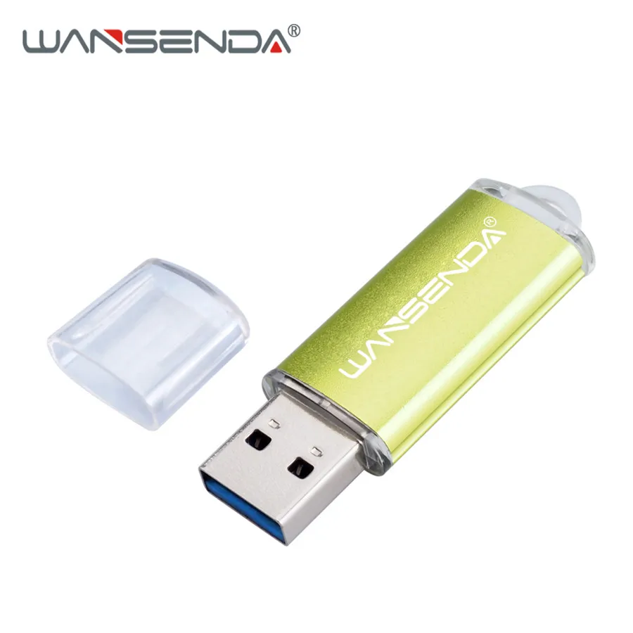 USB флеш-накопитель WANSENDA 3,0, 16 ГБ, 32 ГБ, флеш-накопитель, 64 ГБ, 128 ГБ, 256 ГБ, флеш-накопители, внешний накопитель, USB 3,0, карта памяти - Цвет: Зеленый