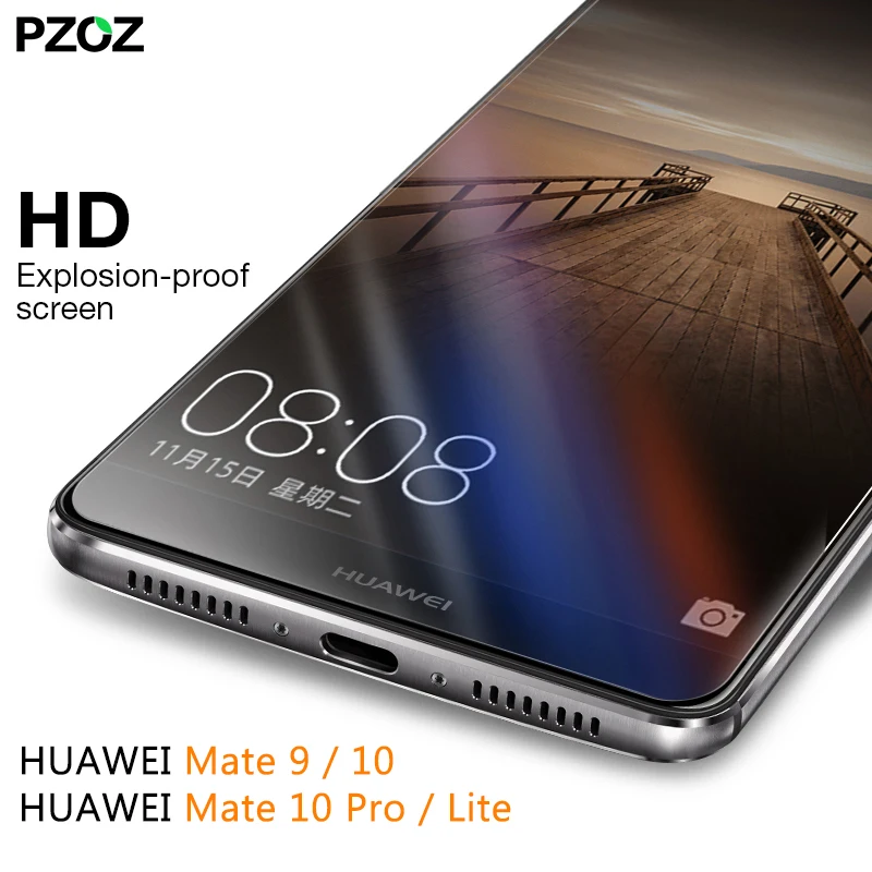 PZOZ для huawei mate 9, закаленное стекло, защитная пленка для экрана huawei mate 20 X pro, пленка для экрана телефона mate honor 20 9 10 lite