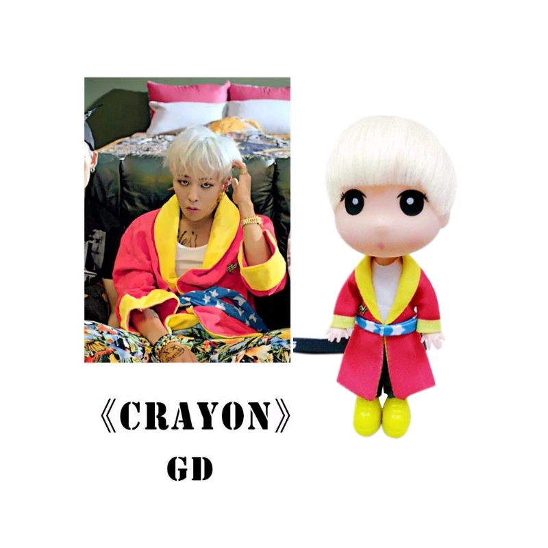 

KPOP Bigbang GD Doll Who You Crayon G-Dragon Figure 13cm/5" Toy Handmade Gift Collection