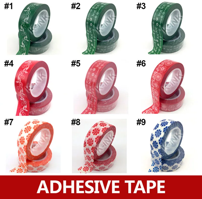 

30pcs / lot, 10 meters long Christmas snowflake washi paper tapes / stickers , Christmas candy / floral tape for scrapbooking