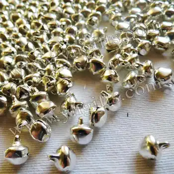 

1000PCS/LOT.8mm silver jingle bells.Indoor ornament,Crat material tree decoration.Lacing bells,Freeshipping