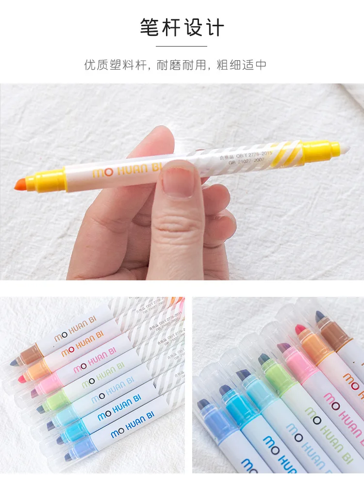 12 цветов детские игрушки для рисования Детские Kawaii волшебный текстовый маркер 1 шт. Обучающие художественные игрушки для рисования для детей обесцвечиваемые ручки Инструмент