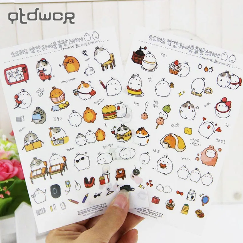 6 листов/упаковка наклейки из ПВХ|6 sheets|kawaii pvc stickerstickers school |
