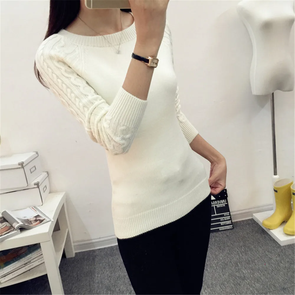 Winter Sweater Women Pullover Basic Knitted Sweaters Tops 2019 New Autumn Casual Wild Knitwear Korean Clothes Female Black Tops