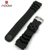 Black Sport Silicone Band 18mm 20mm 22mm Watchband Waterproof Rubber Strap Metal Pin Buckle Replacement Bracelet Accessories ► Photo 2/5
