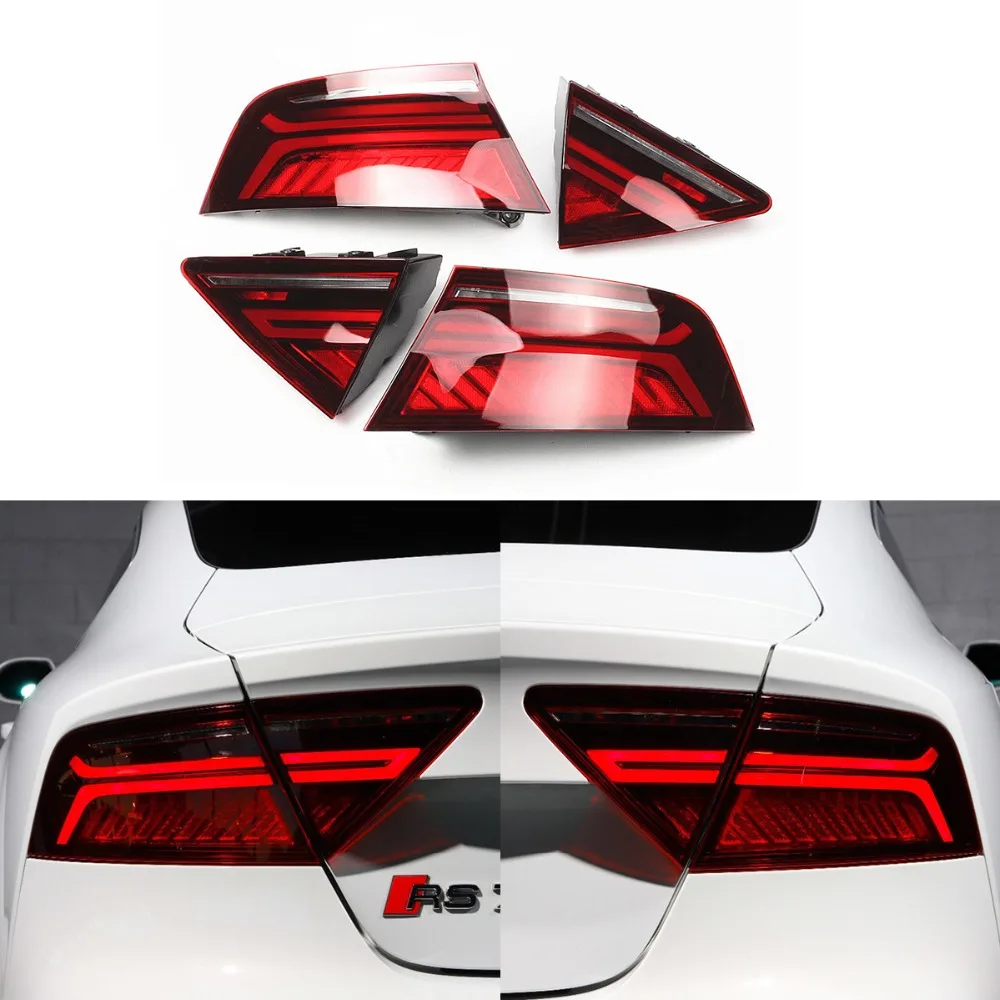 

Dynamic Blinker LED Dark Red Tail light Lamp For AUDI A7 S7 RS7 2012 2013 2016 2017 2018 4G Upgrade