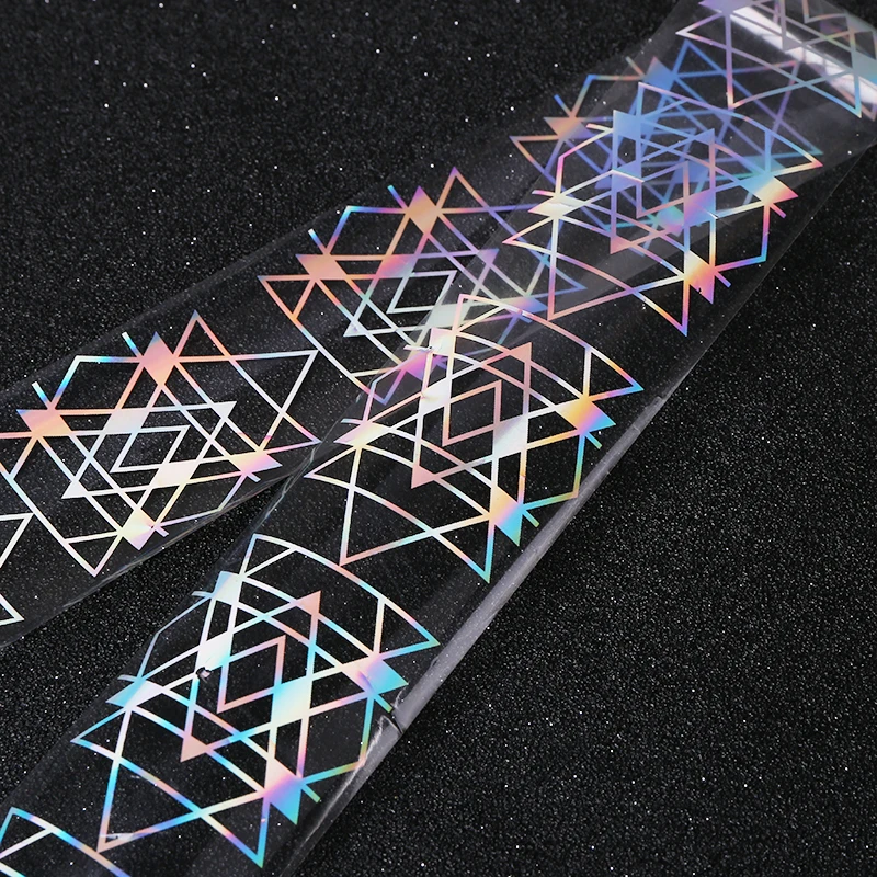 Сердце Holo Tips мерцающие Фольга для ногтей голограмма звездное небо лазерный Блеск Маникюр дизайн ногтей переводная наклейка 100*4 см