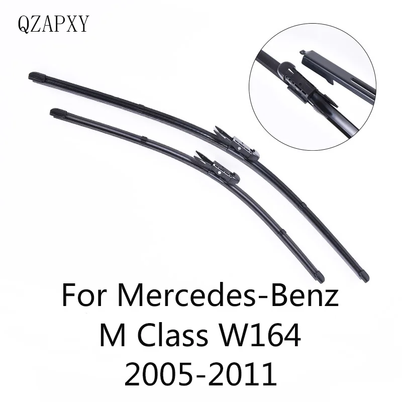 QZAPXY Стеклоочистители Лезвия для Mercedes-Benz M-класс W164 W166 от 2005 до стеклоочиститель аксессуаров для автомобилей - Цвет: W164 2005-2011